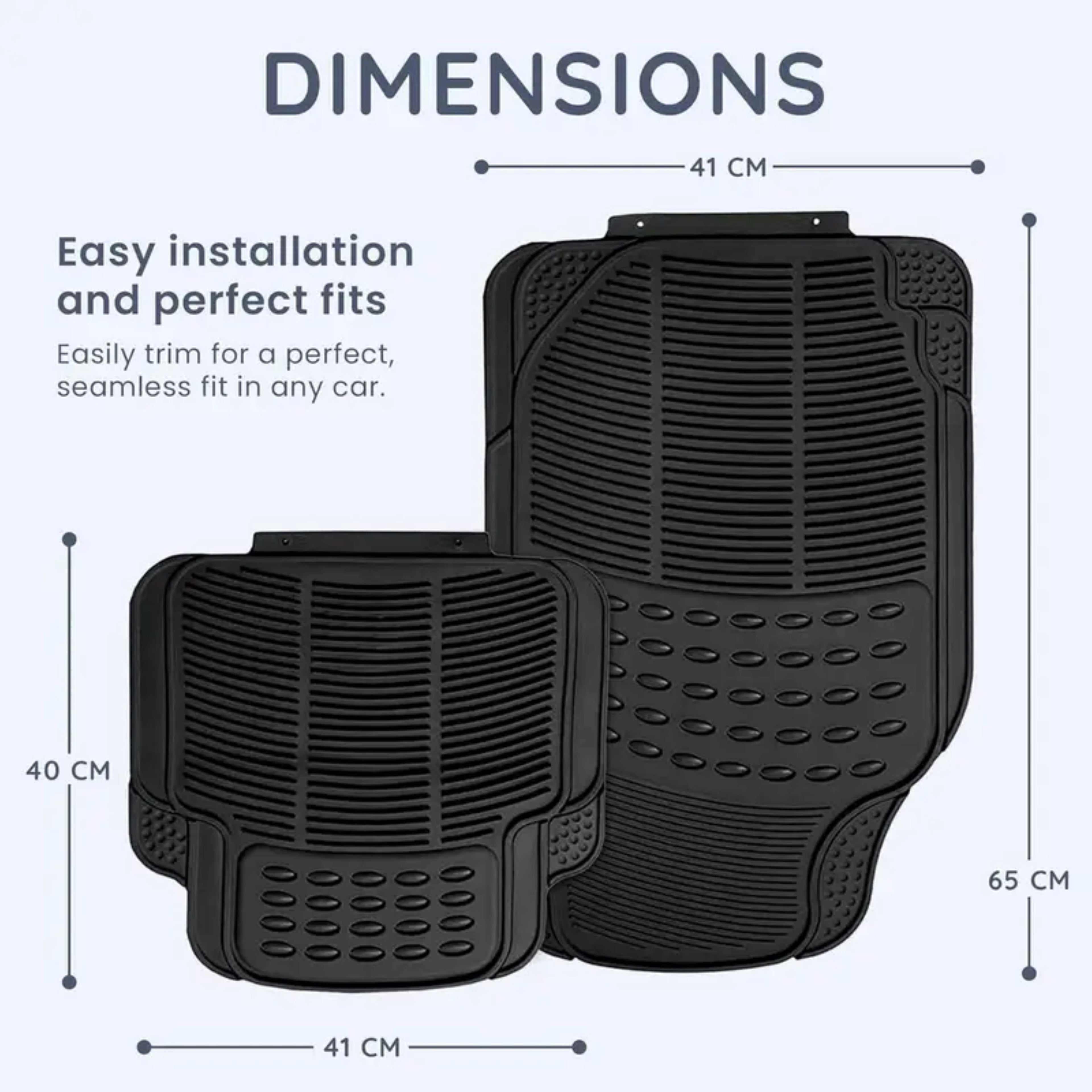 4pcs Universal Rubber Car Mats