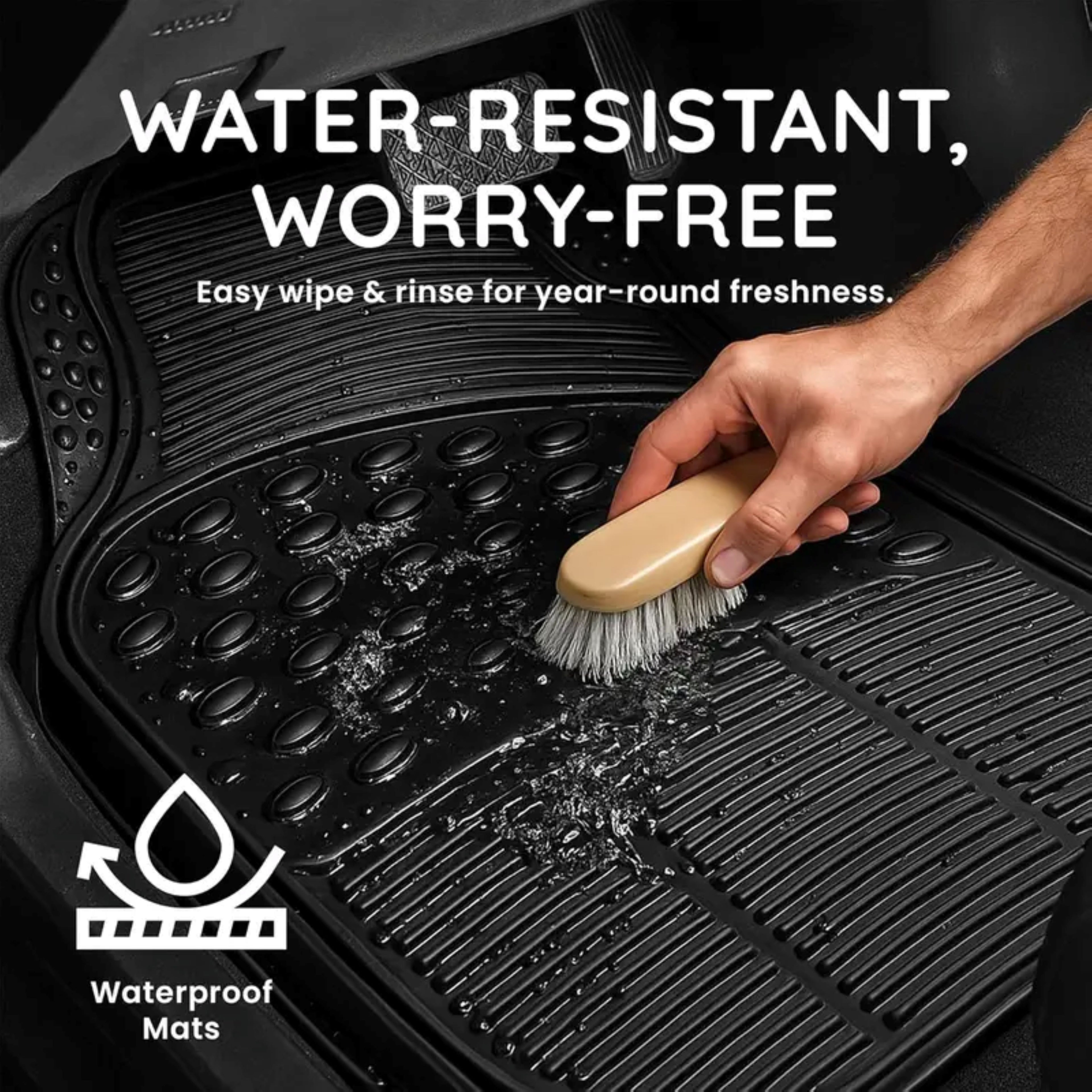 4pcs Universal Rubber Car Mats