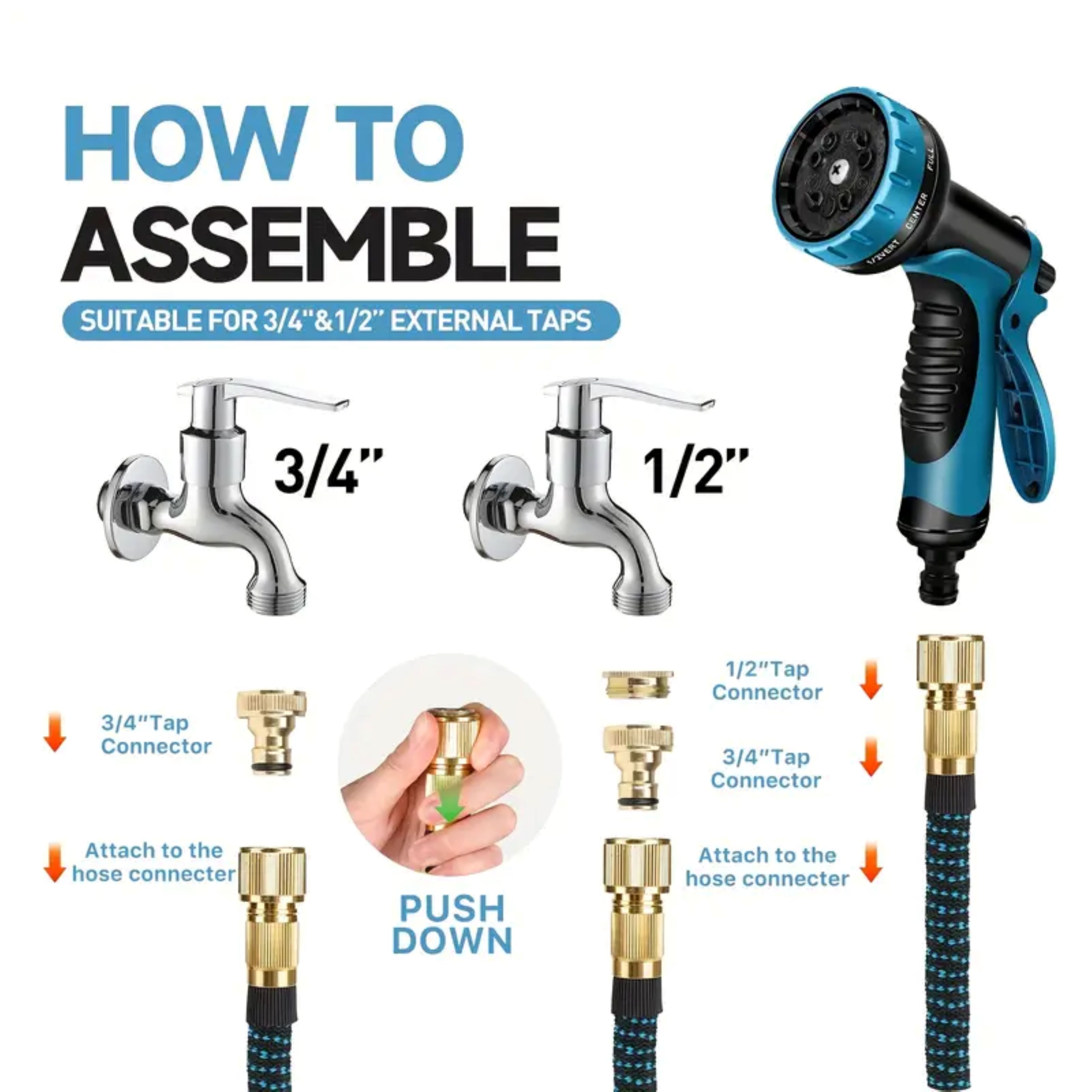 100ft Heavy-Duty Rubber Hose